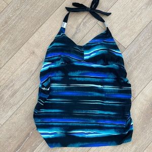 Liz Lange maternity halter swim top Large